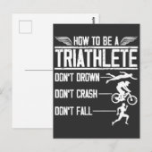 トライアスロン・スイム・バイク・走トリアスリート・スポーツマン ポストカード (正面/裏面)
