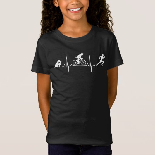 トライアスロン - トライアスロンハートビート Tシャツ (正面)