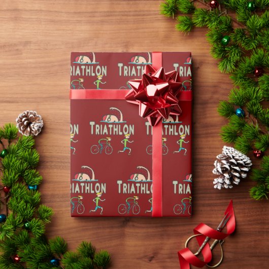 トライアスロン ラッピングペーパー (クリスマスギフト)