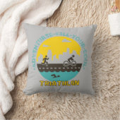 トライアスロン。冒険があなたの魂を満たす クッション (ブランケット)