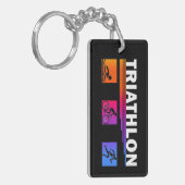 トライアスロン:水泳をマスタリング、バイク走、 キーホルダー (正面左)