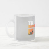 トライアスロン:水泳をマスタリング、バイク走、 フロストグラスマグカップ (左)