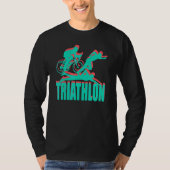 トライアスロン 水泳 自転車 ランニング トライアスロン Tシャツ (正面)