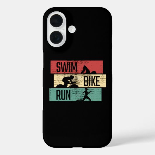 トライアスロン - 水泳 自転車 ランニング Case-Mate iPhoneケース (裏面)
