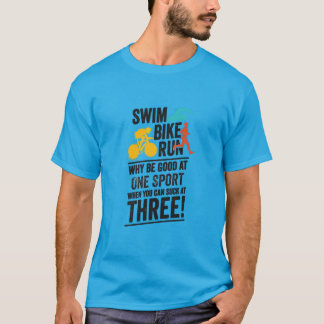 トライアスロン - 水泳、自転車、ランニング Tシャツ