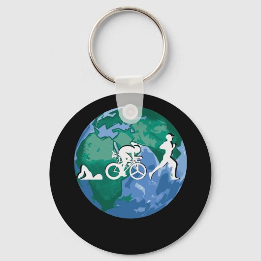 トライアスロン、素晴らしい自然 キーホルダー (正面)