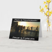 トライアスロン-苦痛は一時的です カード (黄色い花)