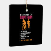 トライアスロン – 6ステージのトライアスロン セラミックオーナメント (右)