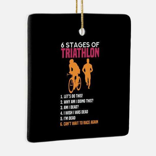 トライアスロン – 6ステージのトライアスロン セラミックオーナメント (右)