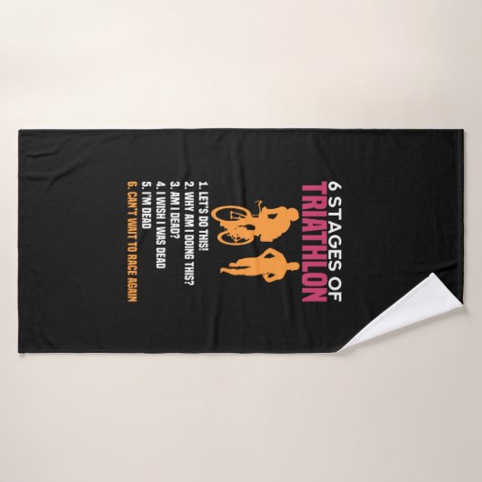 トライアスロン – 6ステージのトライアスロン バスタオル (バスタオル)