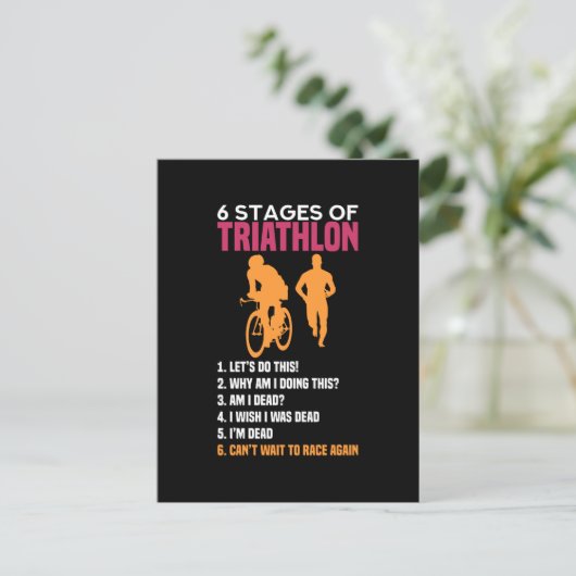 トライアスロン – 6ステージのトライアスロン ポストカード (スタンド正面)