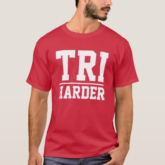 トライアスロンTシャツ(トライアスリート用) - TRIハーダー Tシャツ (正面)