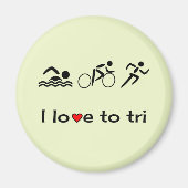 トライアス意欲を起こロンの絵文字キャプション マグネット (正面)