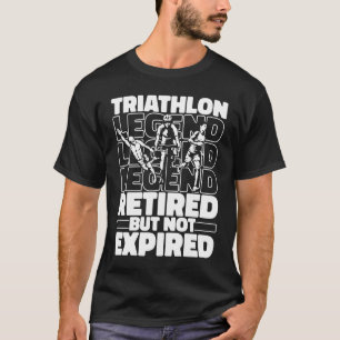 トライアス退職したロンサイクリングランニングズスイミングトライアス Tシャツ