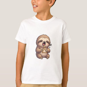 トライアングルを持つ眠るナマケモノ 子供 Tシャツ