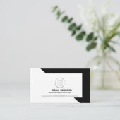 トライアングルシンプルミニマルモダン白黒 名刺 (スタンド正面)