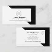 トライアングルシンプルミニマルモダン白黒 名刺 (正面/裏面)