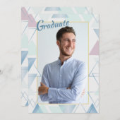 トライアングルフレームフォト卒業招待状 招待状 (正面/裏面)