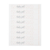 トライアングルベビーガールピンクアンドグレー住所 シール ラップアラウンドラベル (シート)