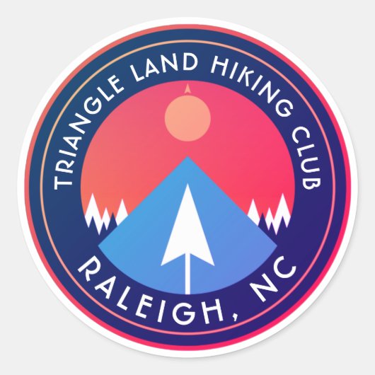 トライアングルランドハイキングクラブノースカロライナ ラウンドシール (正面)