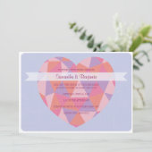 トライアングル ハート ウェディング 招待状 (スタンド正面)