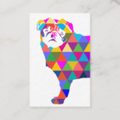 トライアングル パグ 犬 イラストカード 名刺 (裏面)