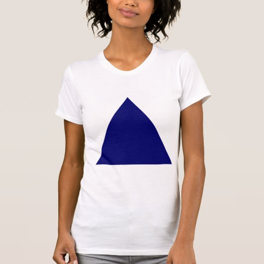 トライアングル – 深いネイビーブルー Tシャツ (正面)