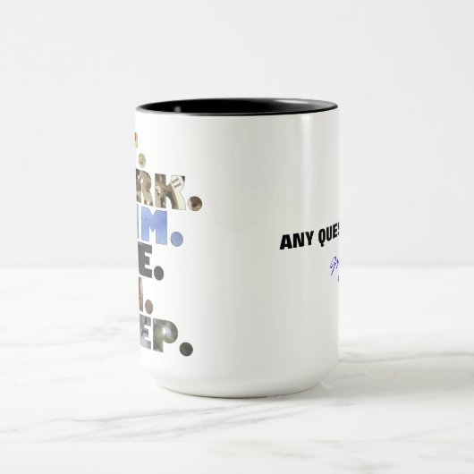 トライア食べートの仕事でバイク走スプの毎日の生活 マグカップ (中央)