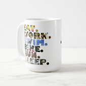 トライア食べートの仕事でバイク走スプの毎日の生活 マグカップ (正面左)