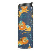 トライオンズ漫画のシームレスなパターン タンブラー (回転左)