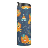 トライオンズ漫画のシームレスなパターン タンブラー (回転右)