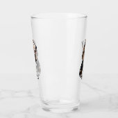 トライカラーのバセット・ハウンド タンブラーグラス (左)