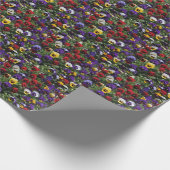 トライカラーのパンジー:開花のカラーの交響曲 ラッピングペーパー (角)