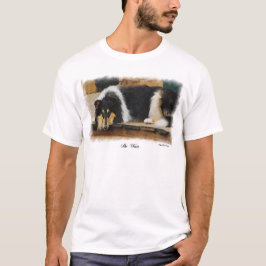 トライカラーのラフなカラーギフト Tシャツ
