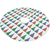 トライカラーの木 ブラッシュドポリエステルツリースカート (アングル)