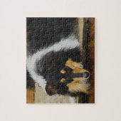 トライカラーコリンを待つ ジグソーパズル (縦)