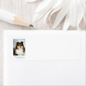 トライカラーシェットランド・ シープドッグクリスマス差出人住所ラベル ラベル (インサイチュ)