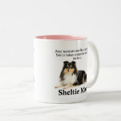 トライカラーシェットランド・ シープドッグマママグ ツートーンマグカップ (正面右)