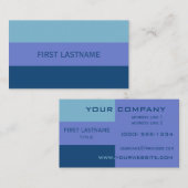 トライカラーストライプのカスタム名刺 名刺 (正面/裏面)