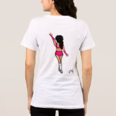 トライカラーピンクトワイルガールTシャツ トライブレンドＴシャツ (裏面)