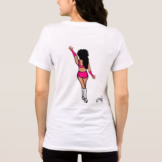 トライカラーピンクトワイルガールTシャツ トライブレンドＴシャツ (裏面)