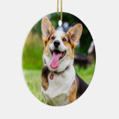 トライカラーペンブロークウェルシュコーギー子犬 セラミックオーナメント (右)