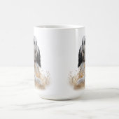 トライカラー英語セッターアート木口料理狩り コーヒーマグカップ (中央)