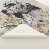 トライカラー英語セッターアート木口料理狩り シェルパブランケット (3/4)