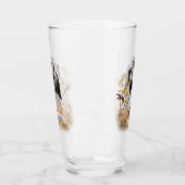 トライカラー英語セッターアート木口料理狩り タンブラーグラス (左)