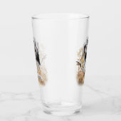 トライカラー英語セッターアート木口料理狩り タンブラーグラス (右)