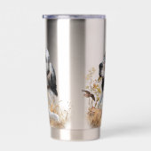 トライカラー英語セッターアート木口料理狩り 保温保冷タンブラー (右面)