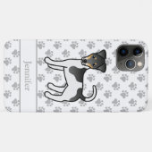 トライカラー・スムース・フォックス・テリア かわいい犬と名前 Case-Mate iPhoneケース (裏面(横))