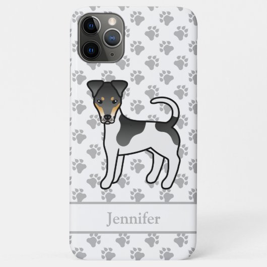トライカラー・スムース・フォックス・テリア かわいい犬と名前 Case-Mate iPhoneケース (裏面)