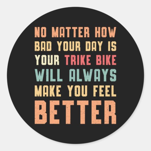 トライカーバイクは常にモータートライク ラウンドシール (正面)